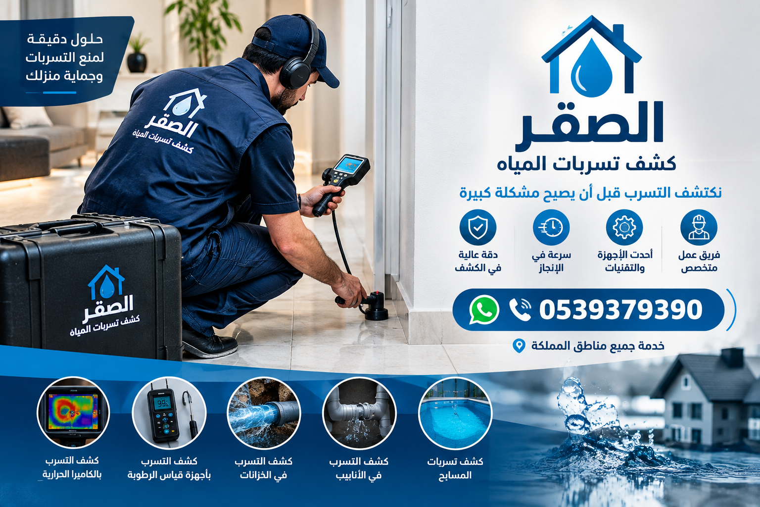 شركة كشف تسربات المياه بابها 0539379390
