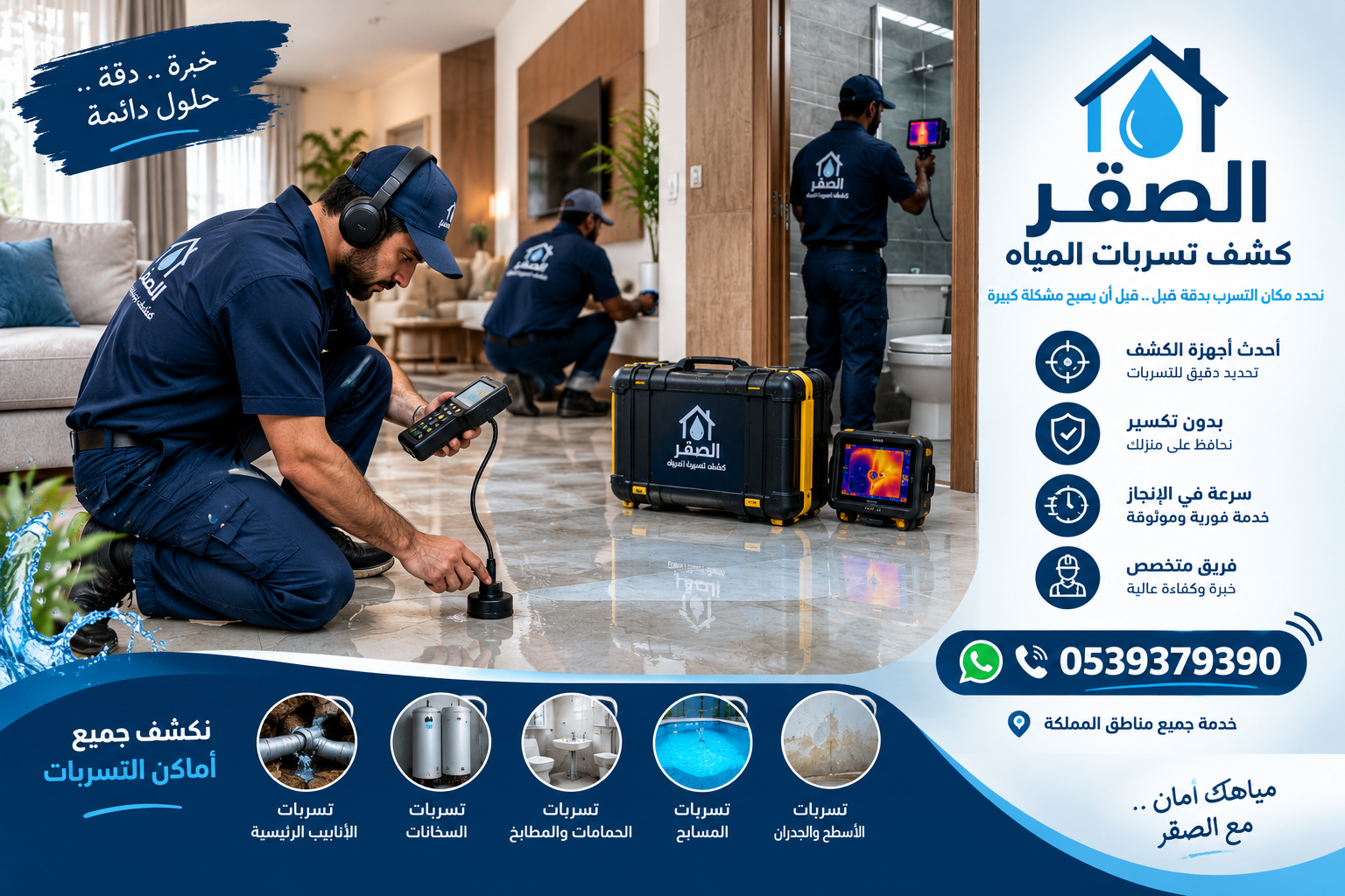 شركة كشف تسربات المياه بابها 0539379390